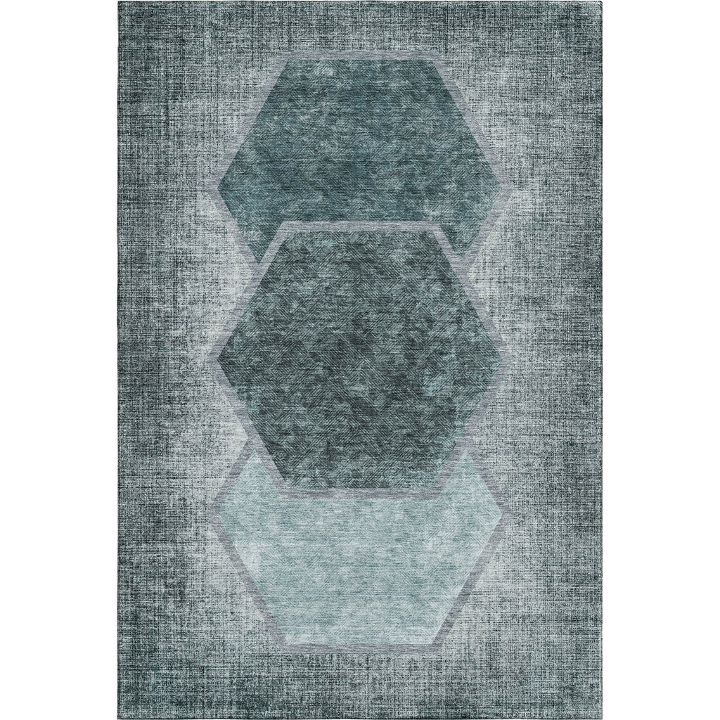 Piper Looms Mayfield Geometric AMF679 Teal Machine Washable Area Rug main image
