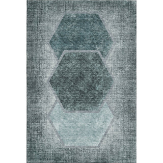 Piper Looms Mayfield Geometric AMF679 Teal Machine Washable Area Rug main image