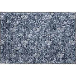 Piper Looms Mayfield Floral AMF680 Blue Machine Washable Area Rug Scatter Main Image