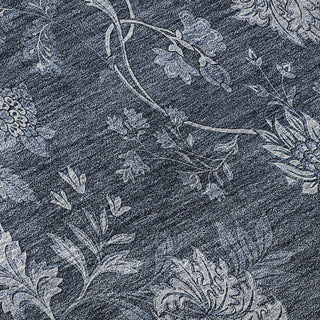 Piper Looms Mayfield Floral AMF680 Blue Machine Washable Area Rug Swatch Image