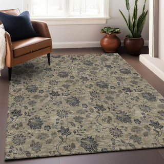 Piper Looms Mayfield Floral AMF680 Brown Machine Washable Area Rug Lifestyle Image Feature