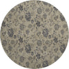 Piper Looms Mayfield Floral AMF680 Brown Machine Washable Area Rug Round Main Image