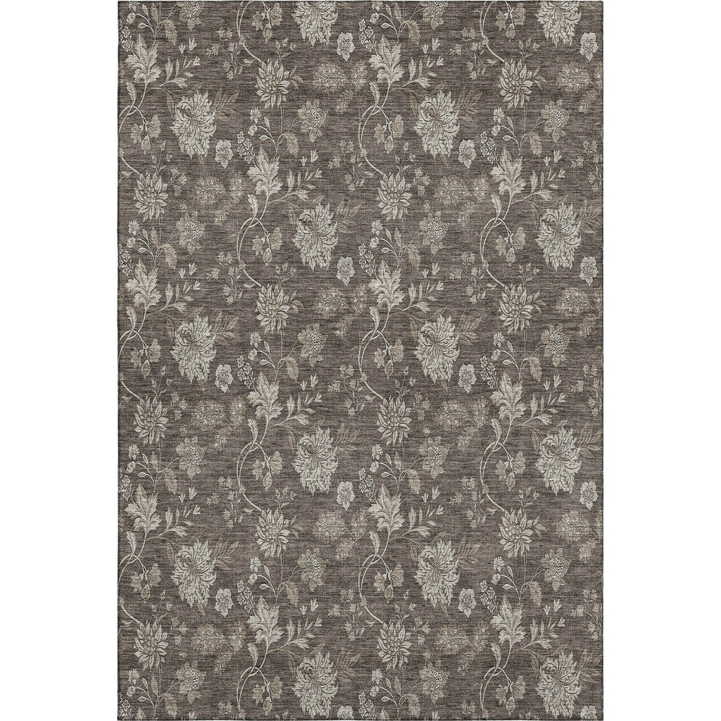 Piper Looms Mayfield Floral AMF680 Chocolate Machine Washable Area Rug main image