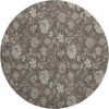 Piper Looms Mayfield Floral AMF680 Chocolate Machine Washable Area Rug Round Main Image