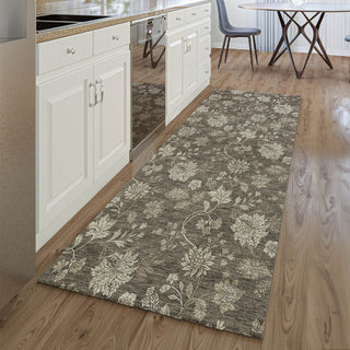 Piper Looms Mayfield Floral AMF680 Chocolate Machine Washable Area Rug Runner Lifestyle Image Feature