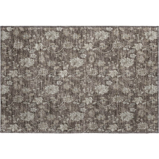 Piper Looms Mayfield Floral AMF680 Chocolate Machine Washable Area Rug Scatter Main Image