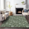 Piper Looms Mayfield Floral AMF680 Olive Machine Washable Area Rug Lifestyle Image Feature