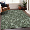 Piper Looms Mayfield Floral AMF680 Olive Machine Washable Area Rug Lifestyle Image Feature