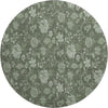 Piper Looms Mayfield Floral AMF680 Olive Machine Washable Area Rug Round Main Image