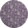 Piper Looms Mayfield Floral AMF680 Plum Machine Washable Area Rug Round Main Image