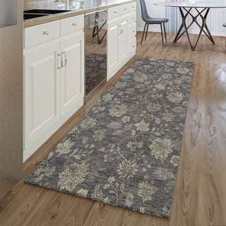 Piper Looms Mayfield Floral AMF680 Taupe Machine Washable Area Rug Runner Lifestyle Image Feature