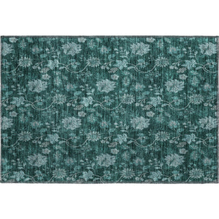 Piper Looms Mayfield Floral AMF680 Teal Machine Washable Area Rug Scatter Main Image