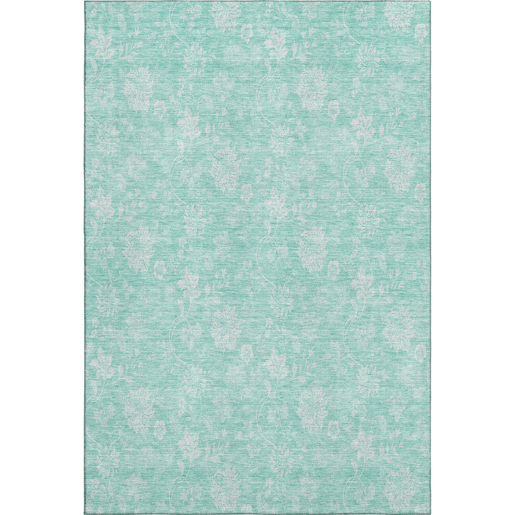 Piper Looms Mayfield Floral AMF681 Aqua Machine Washable Area Rug main image
