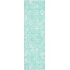 Piper Looms Mayfield Floral AMF681 Aqua Machine Washable Area Rug Runner Main Image