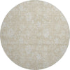 Piper Looms Mayfield Floral AMF681 Beige Machine Washable Area Rug Round Main Image