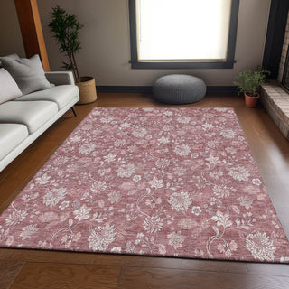 Piper Looms Mayfield Floral AMF681 Blush Machine Washable Area Rug Lifestyle Image Feature