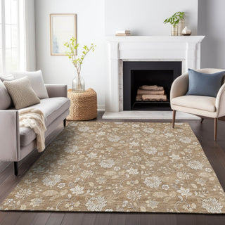 Piper Looms Mayfield Floral AMF681 Copper Machine Washable Area Rug Lifestyle Image Feature