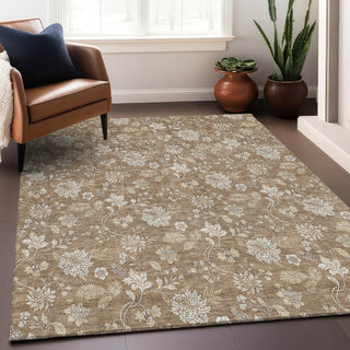 Piper Looms Mayfield Floral AMF681 Copper Machine Washable Area Rug Lifestyle Image Feature