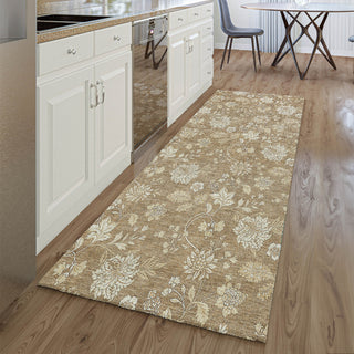 Piper Looms Mayfield Floral AMF681 Copper Machine Washable Area Rug Runner Lifestyle Image Feature