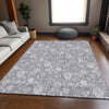 Piper Looms Mayfield Floral AMF681 Gray Machine Washable Area Rug Lifestyle Image Feature