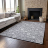 Piper Looms Mayfield Floral AMF681 Gray Machine Washable Area Rug Lifestyle Image Feature