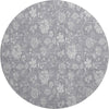 Piper Looms Mayfield Floral AMF681 Gray Machine Washable Area Rug Round Main Image