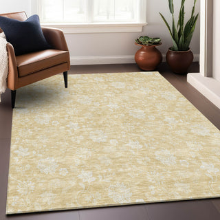 Piper Looms Mayfield Floral AMF681 Honey Machine Washable Area Rug Lifestyle Image Feature
