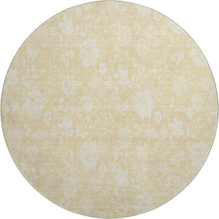 Piper Looms Mayfield Floral AMF681 Honey Machine Washable Area Rug Round Main Image