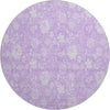 Piper Looms Mayfield Floral AMF681 Lilac Machine Washable Area Rug Round Main Image