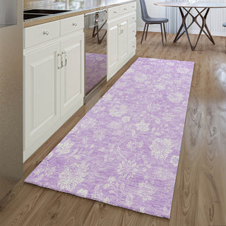 Piper Looms Mayfield Floral AMF681 Lilac Machine Washable Area Rug Runner Lifestyle Image Feature