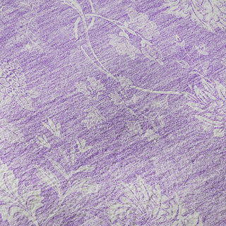 Piper Looms Mayfield Floral AMF681 Lilac Machine Washable Area Rug Swatch Image