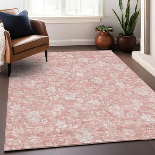 Piper Looms Mayfield Floral AMF681 Pink Machine Washable Area Rug Lifestyle Image Feature