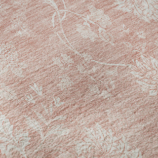 Piper Looms Mayfield Floral AMF681 Pink Machine Washable Area Rug Swatch Image