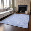 Piper Looms Mayfield Floral AMF681 Sky Machine Washable Area Rug Lifestyle Image Feature
