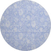 Piper Looms Mayfield Floral AMF681 Sky Machine Washable Area Rug Round Main Image