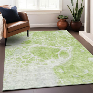 Piper Looms Mayfield Modern AMF682 Aloe Machine Washable Area Rug Lifestyle Image Feature