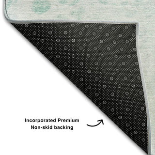 Piper Looms Mayfield Modern AMF682 Aqua Machine Washable Area Rug Backing Image
