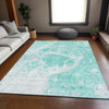 Piper Looms Mayfield Modern AMF682 Aqua Machine Washable Area Rug Lifestyle Image Feature