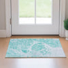 Piper Looms Mayfield Modern AMF682 Aqua Machine Washable Area Rug Scatter Lifestyle Image Feature