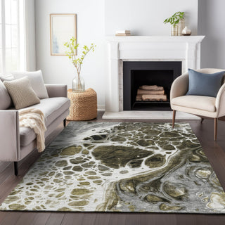Piper Looms Mayfield Modern AMF682 Chocolate Machine Washable Area Rug Lifestyle Image Feature