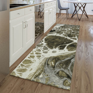 Piper Looms Mayfield Modern AMF682 Chocolate Machine Washable Area Rug Runner Lifestyle Image Feature