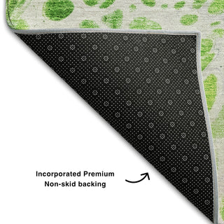 Piper Looms Mayfield Modern AMF682 Lime Machine Washable Area Rug Backing Image
