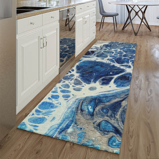 Piper Looms Mayfield Modern AMF682 Navy Machine Washable Area Rug Runner Lifestyle Image Feature