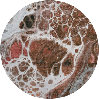 Piper Looms Mayfield Modern AMF682 Paprika Machine Washable Area Rug Round Main Image
