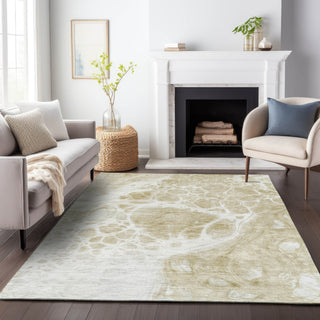 Piper Looms Mayfield Modern AMF682 Taupe Machine Washable Area Rug Lifestyle Image Feature