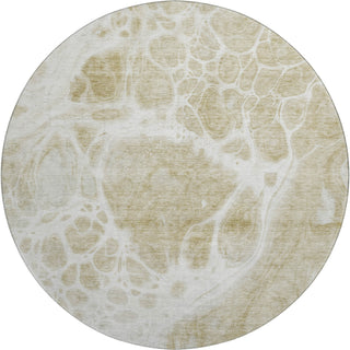 Piper Looms Mayfield Modern AMF682 Taupe Machine Washable Area Rug Round Main Image