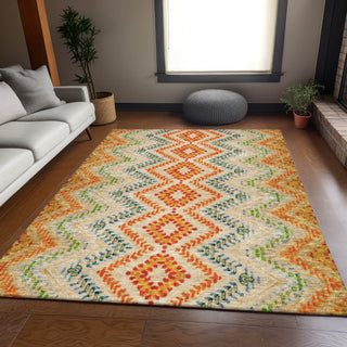 Piper Looms Mayfield Geometric AMF683 Beige Machine Washable Area Rug Lifestyle Image Feature