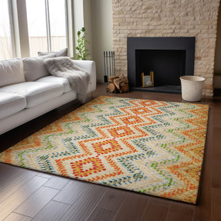 Piper Looms Mayfield Geometric AMF683 Beige Machine Washable Area Rug Lifestyle Image Feature