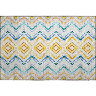 Piper Looms Mayfield Geometric AMF683 Ivory Machine Washable Area Rug Scatter Main Image