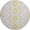 Piper Looms Mayfield Geometric AMF683 Pearl Machine Washable Area Rug Round Main Image